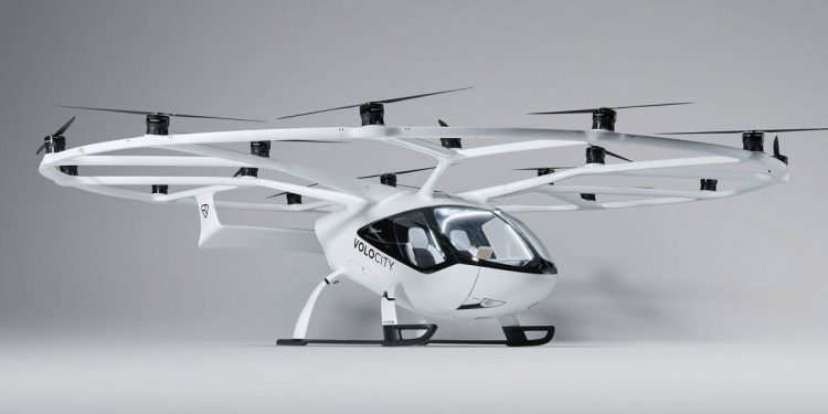 VOLOCOPTER IN AVVICINAMENTO SU PARIGI AI GIOCHI IL DEBUTTO DEI VOLI VERTICALI